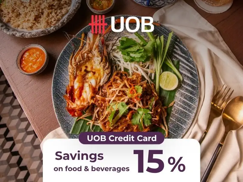 Enjoy 15% discount on food & beverages